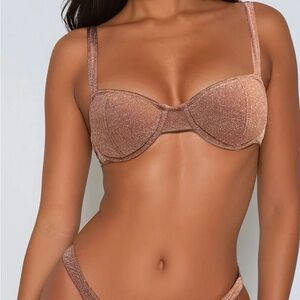 Shimmering Brown Bikini Set